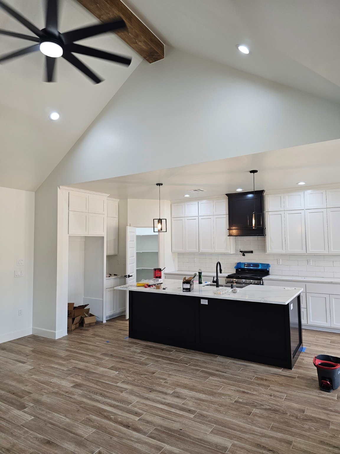 Kitchen cabinetry and finishes at 2229 NW 34 ground-up construction project in Oklahoma City