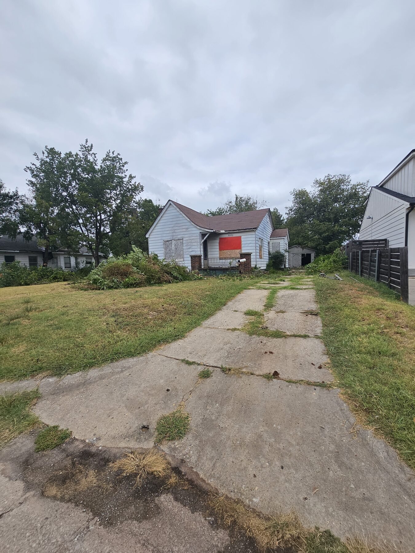 Existing home before demolition at 2225 NW 34th in Oklahoma City