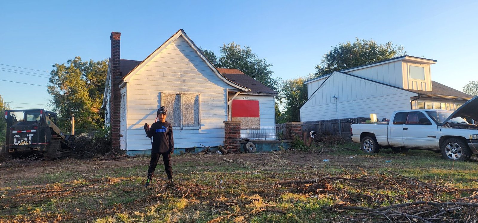 Demolition of the existing house by Hammer Construction